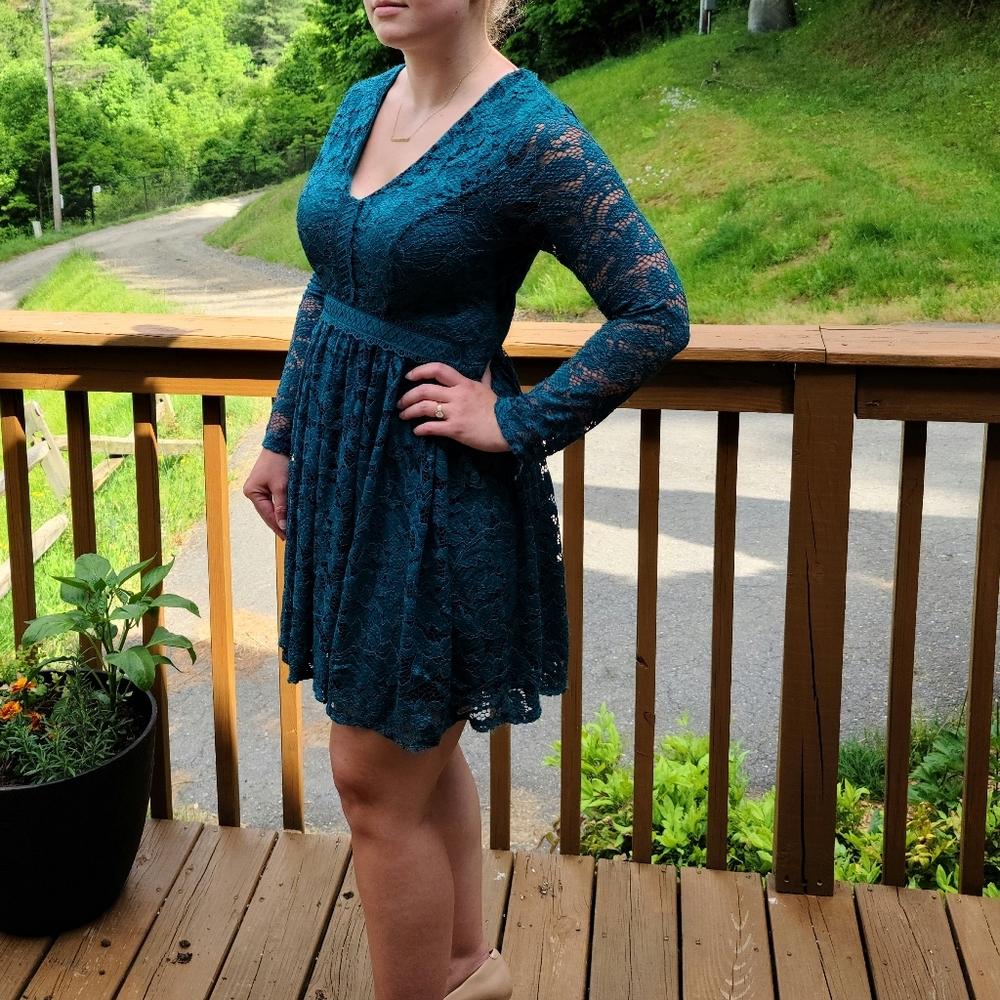 Small Altar'd State Lace Fit & Flare Dress